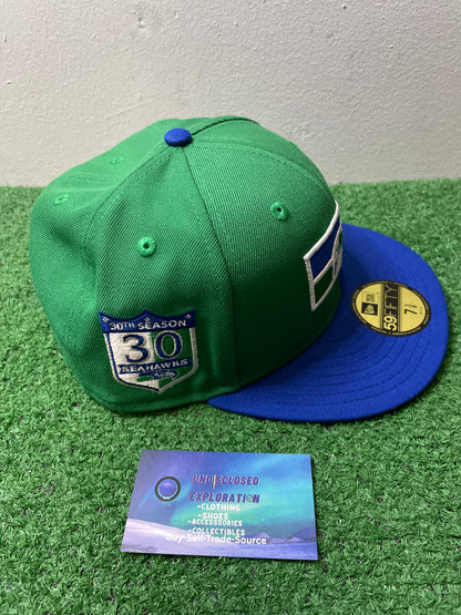 Seattle Seahawks 30th season patch Fitted Hat