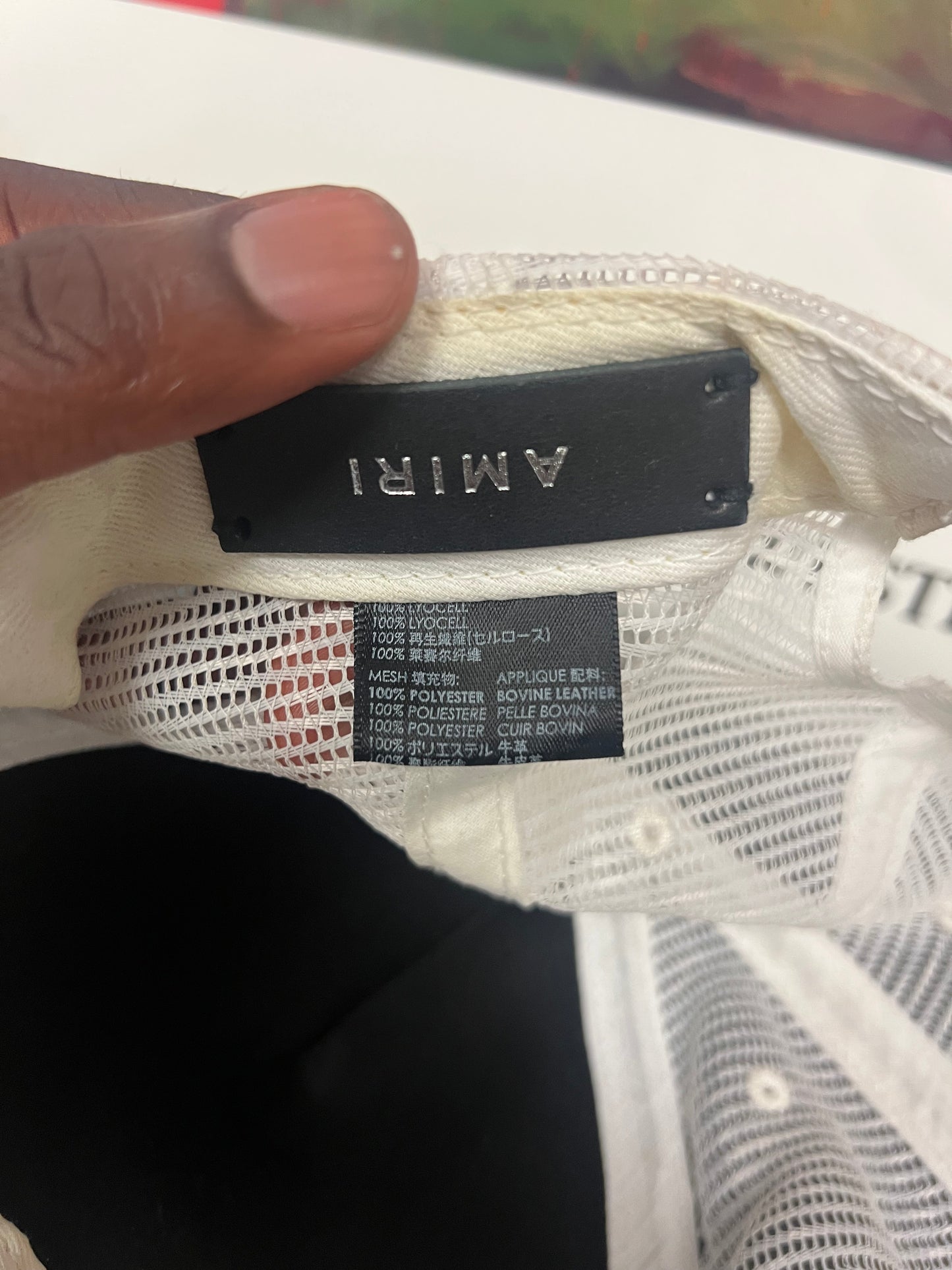 Amiri white zig zag hat