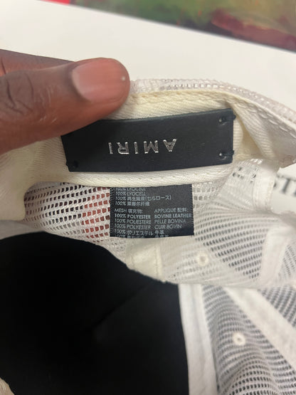 Amiri white zig zag hat