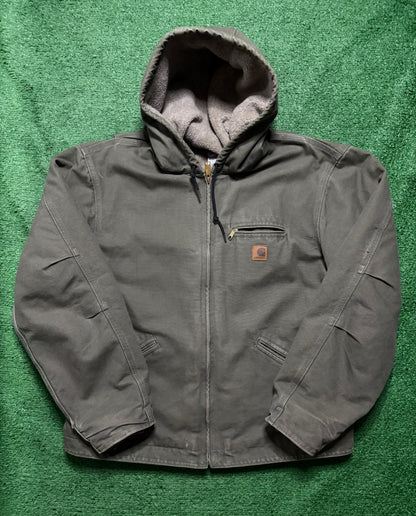 Vintage Carhartt Hooded Jacket Olive Green