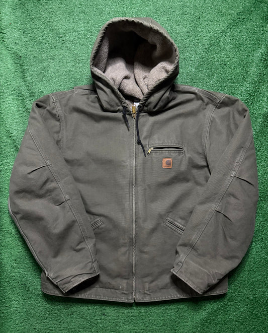 Vintage Carhartt Hooded Jacket Olive Green