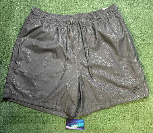 Nike sportswear all over print grey shorts