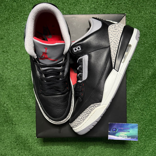 Jordan 3 Black Cement 13 Men “Preowned”
