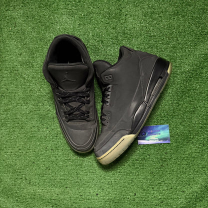 Jordan 3 5lab3 Reflective Black 12 Men/13.5 Women “Preowned”