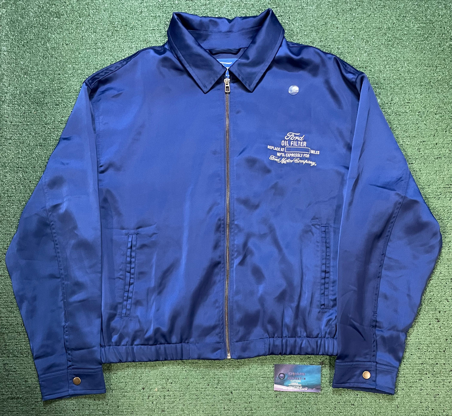 Ford motor company blue satin jacket