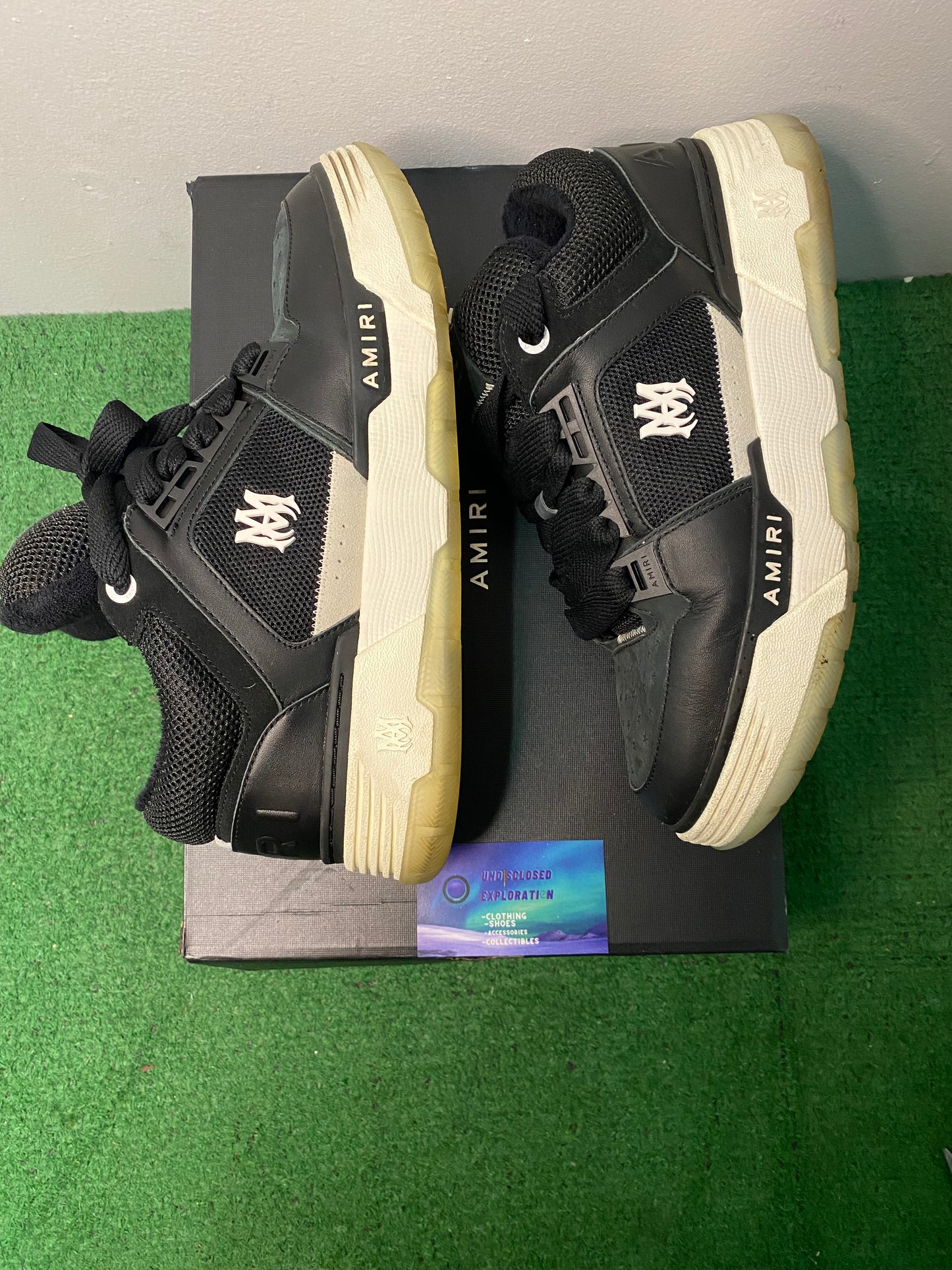 Amiri Ma-1 black and white sneaker size 12men/13.5women EU 45