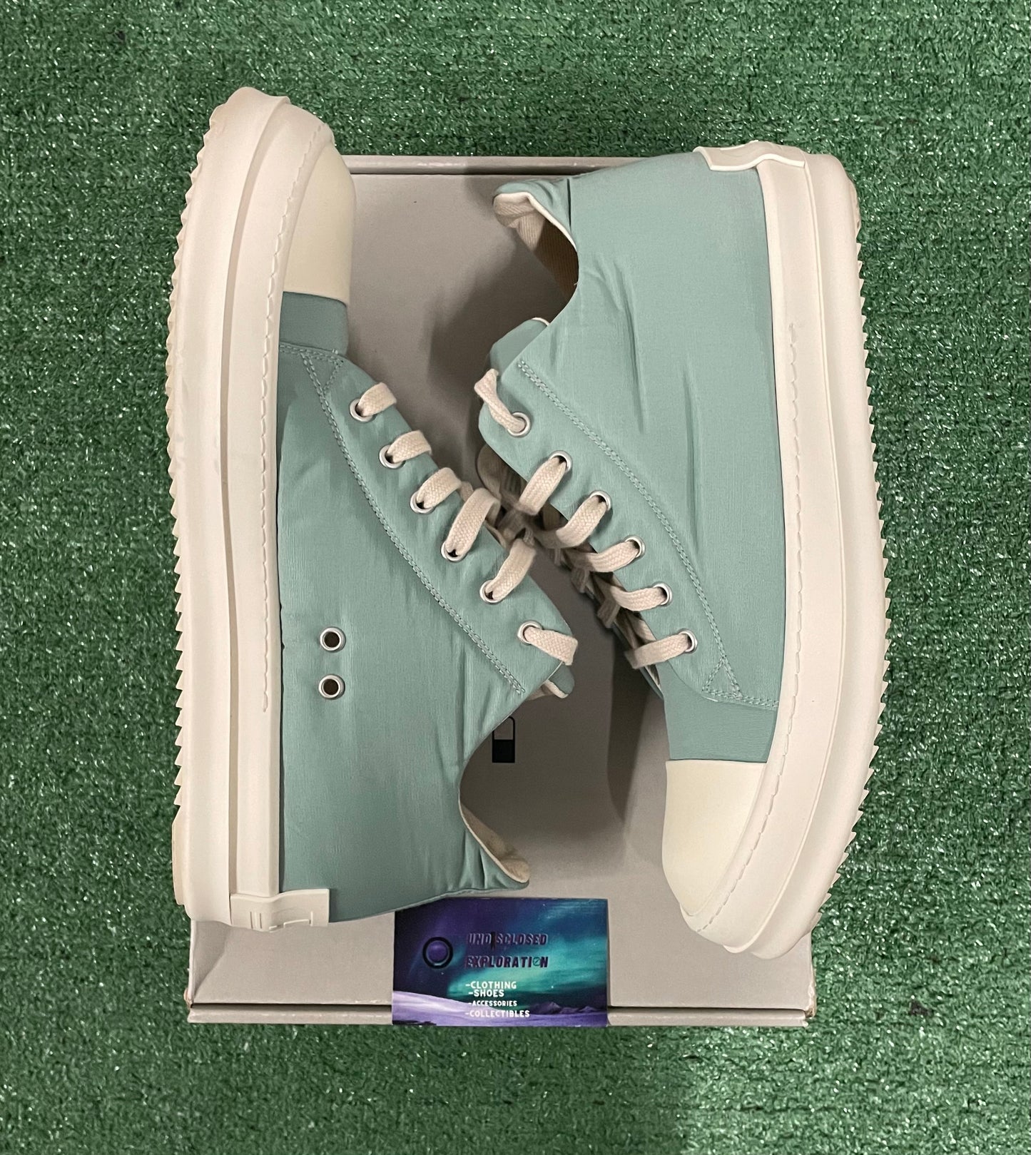 Rick Owens DRKSHDW low ramones aqua milk size 11men/12.5women (EU 44)