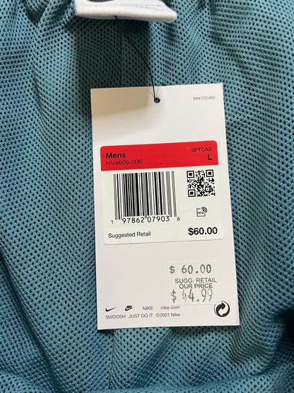 Nike light blue all over print shorts