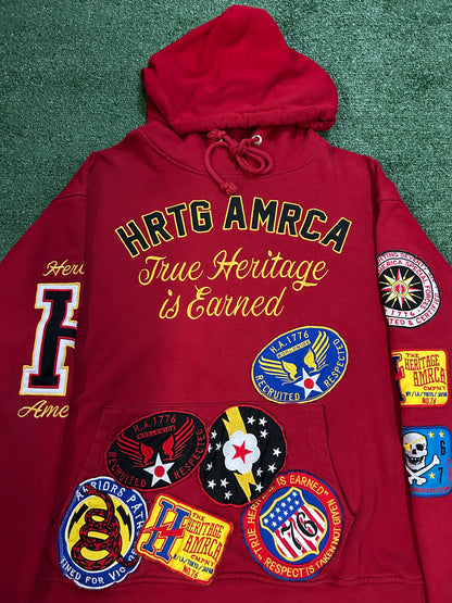 Heritage America worldwide patch hoodie