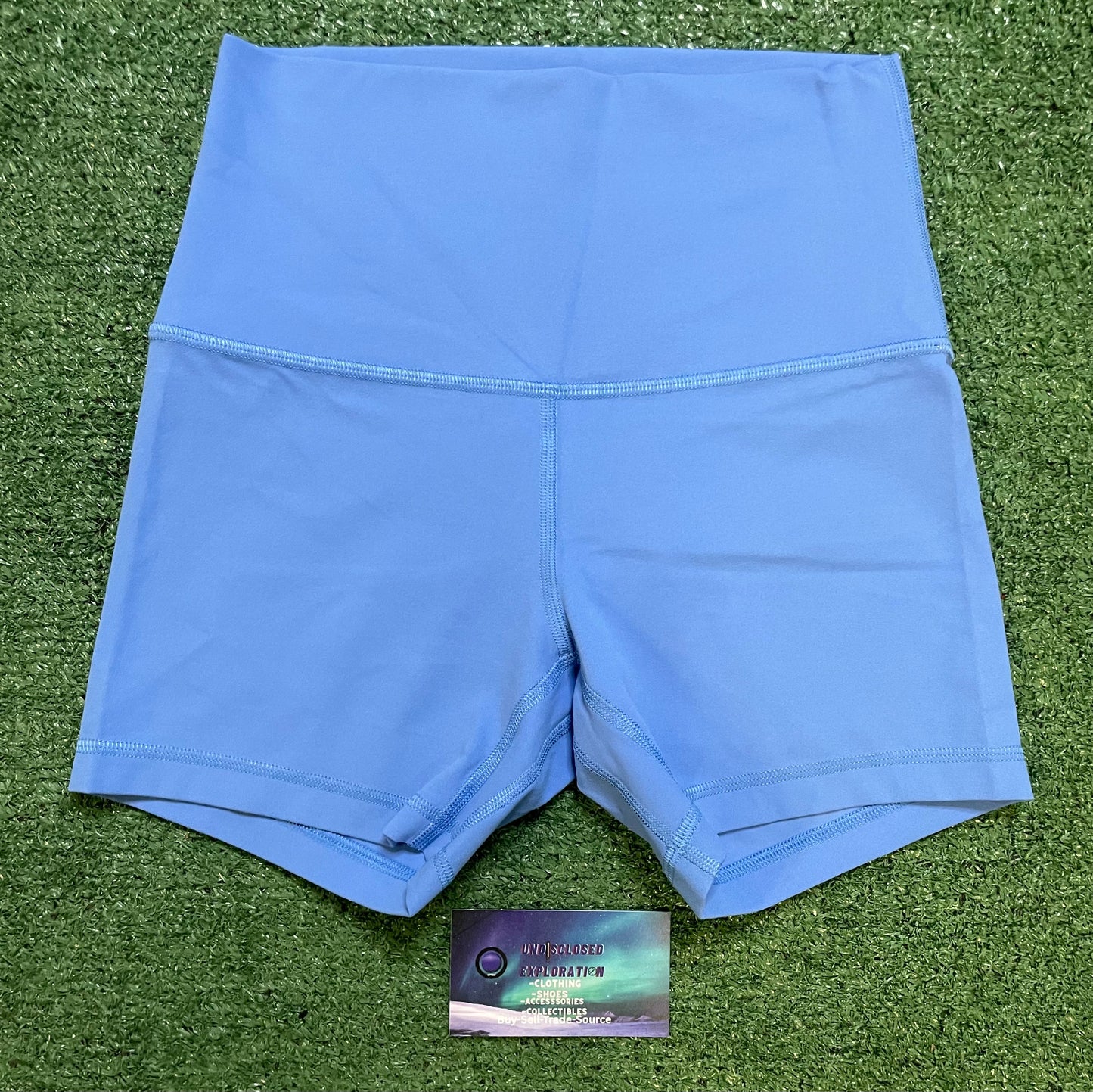 lululemon align high rise short pool party blue