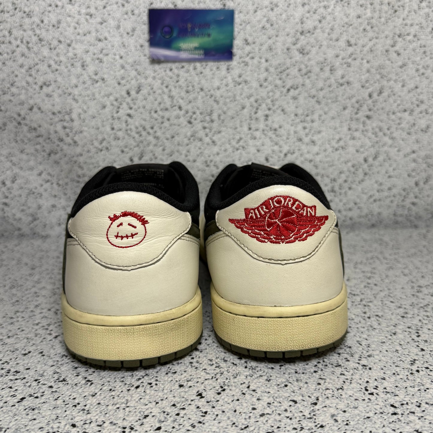 Jordan 1 Low Travis Scott Olive 11.5 Men/13 Women “Preowned”