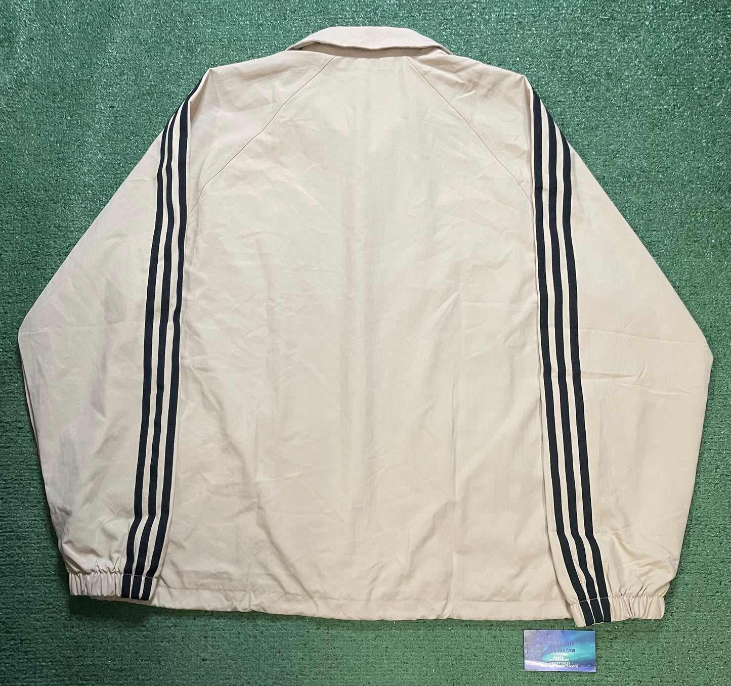 Adidas stone khaki button up jacket