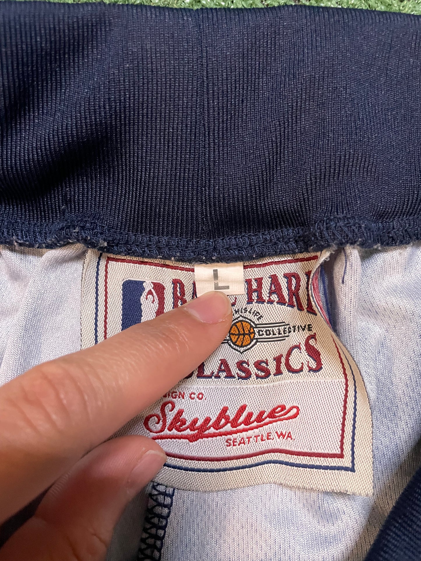 Sky Blue blue and grey shorts