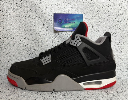 Jordan 4 Bred 2019 9 Men/10.5 Women “Preowned”