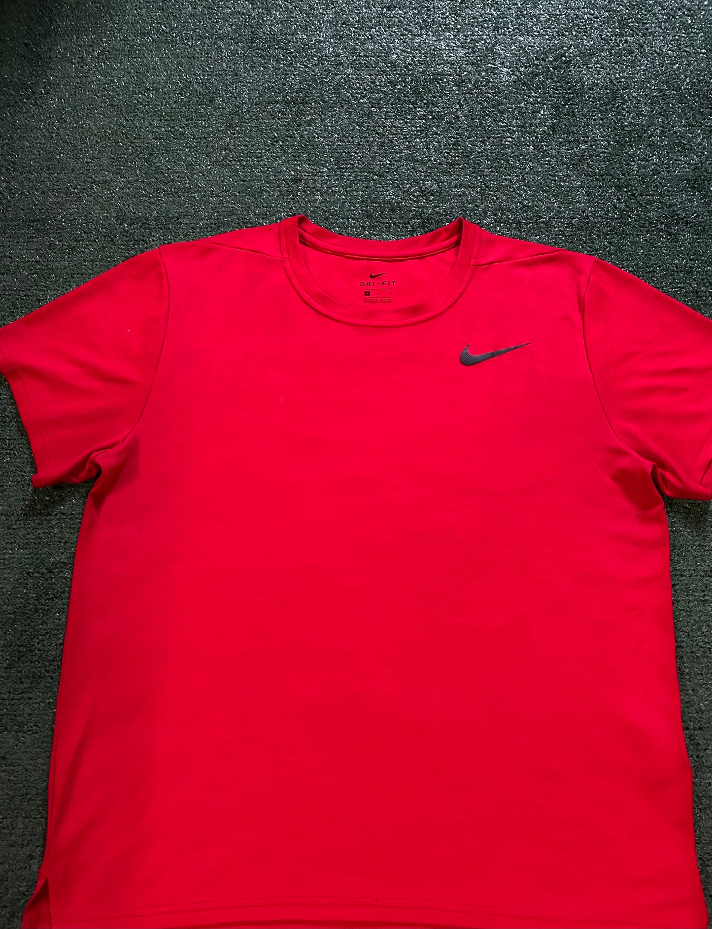 Nike red dri fit legend tee