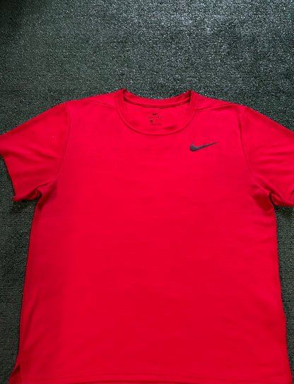 Nike red dri fit legend tee