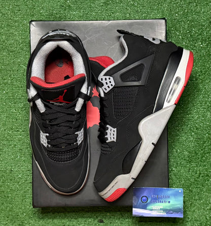 Jordan 4 Bred 2019 9 Men/10.5 Women “Preowned”