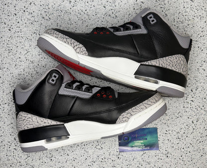 Jordan 3 Black Cement 10 Men/11.5 Women “Preowned”