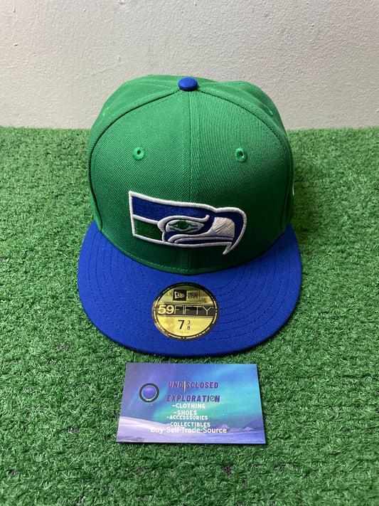 Seattle Seahawks 30th season patch Fitted Hat