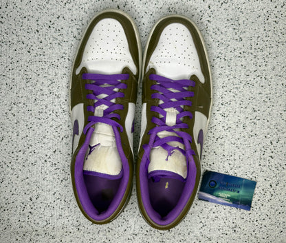 Jordan 1 Low Palomono Purple Mocha 13 Men/14.5 Women “Preowned”