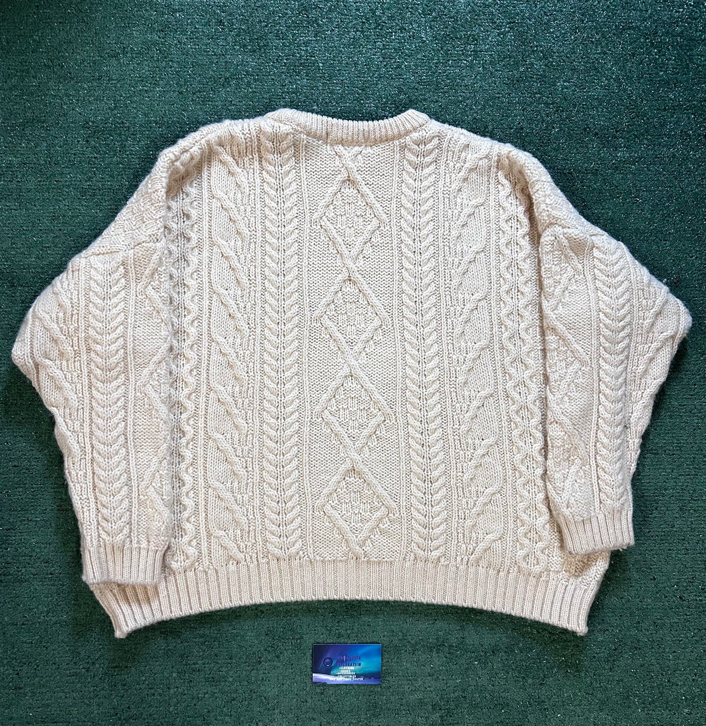Vintage British wool naturally knit sweater