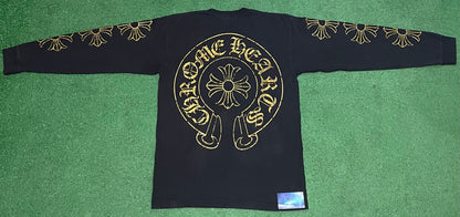 Vintage gold chrome hearts horseshoe longsleeve tee