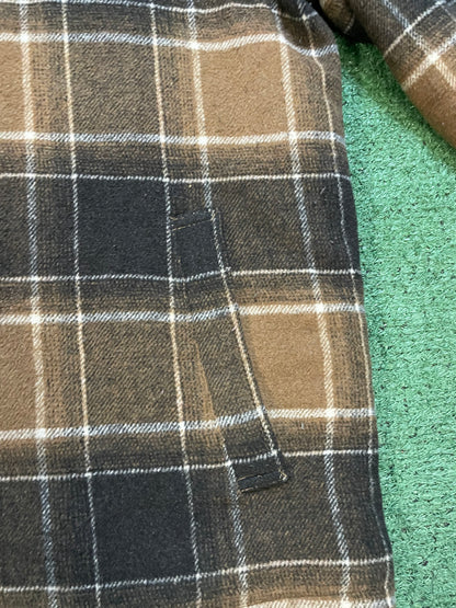 Shaquille O’Neal brown and tall full zip plaid jacket