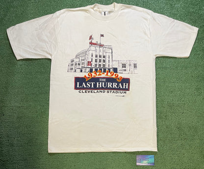 Vintage 1990s The Last Hurrah Cleveland stadium MLB tee
