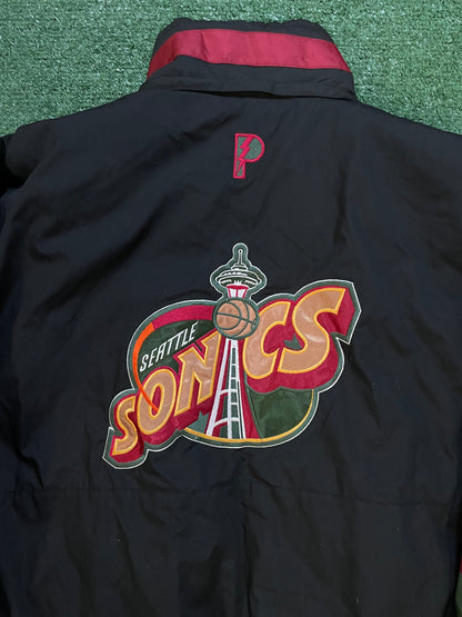 Vintage 1990s Seattle Sonics reversible pro player jacket