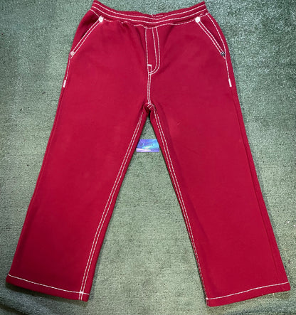 True Religion super T  red fleece sweatpants