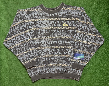 Vintage Quiksilver All Over Print Crewneck
