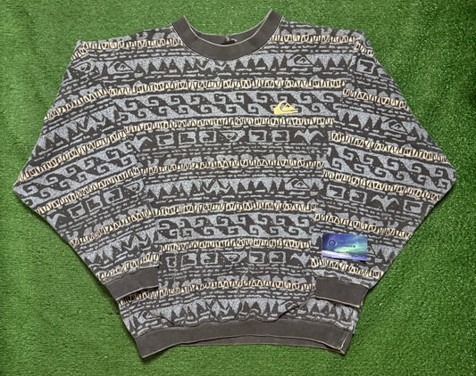 Vintage Quiksilver All Over Print Crewneck