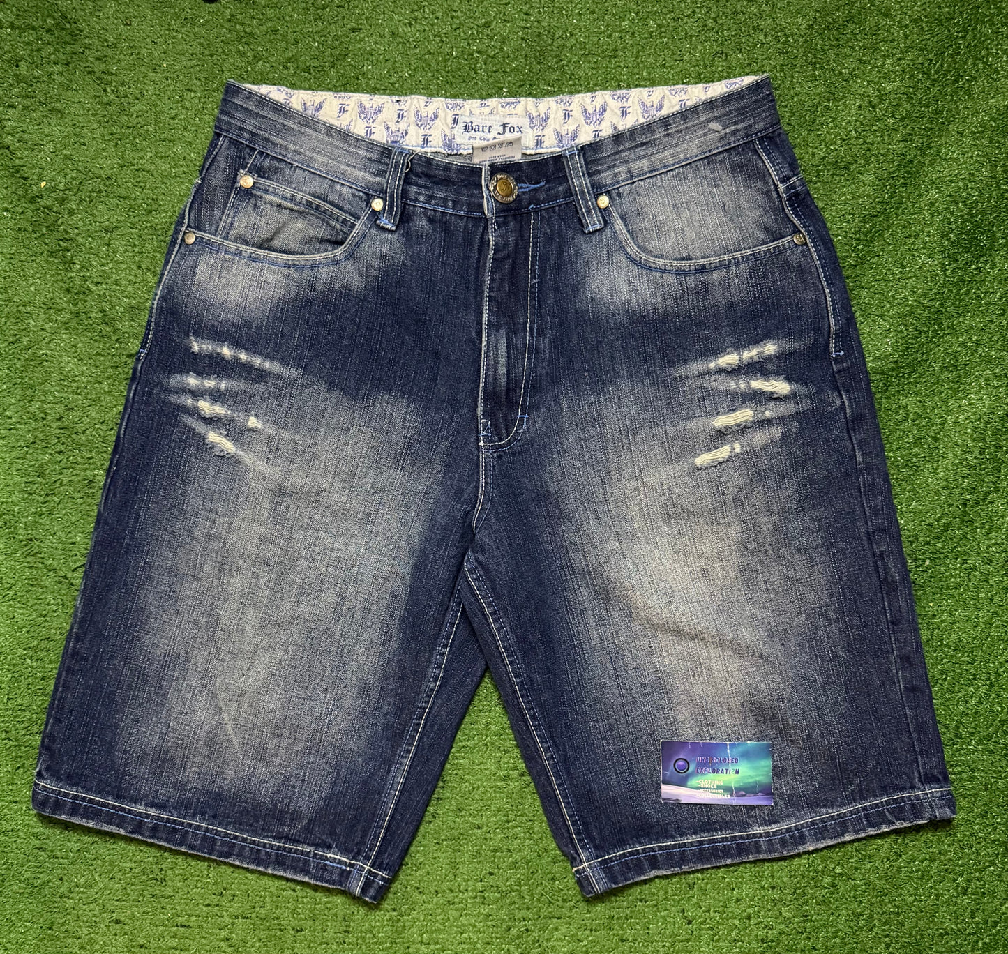 Vintage Bare Fox Jorts Blue