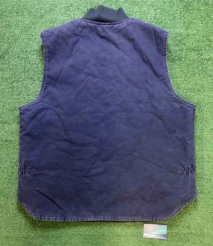 Vintage 1990s Carhartt navy blue vest