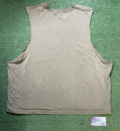 RSQ cropped olive Muscle tee