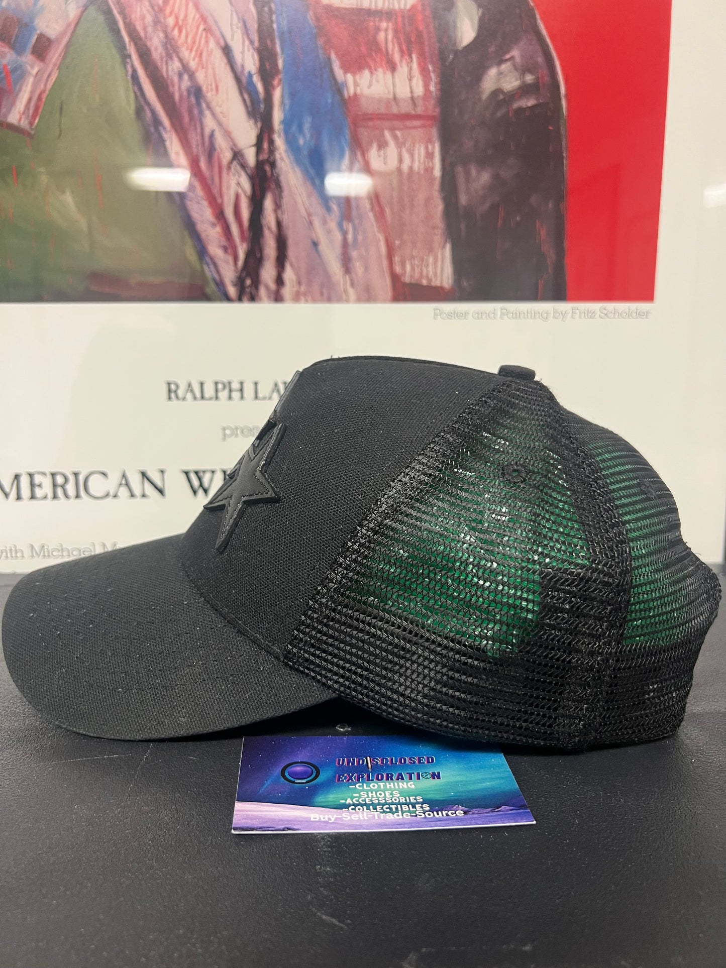Amiri 3 star black hat