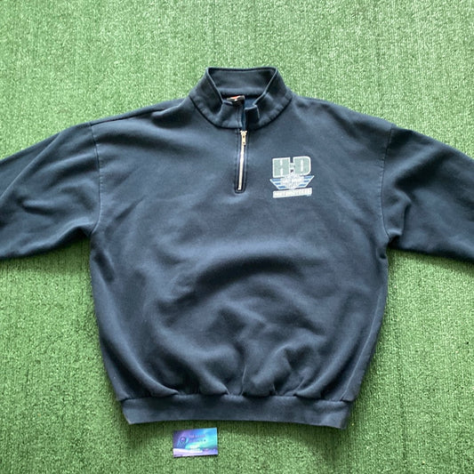 Vintage Harley Davidson quarter zip sweater