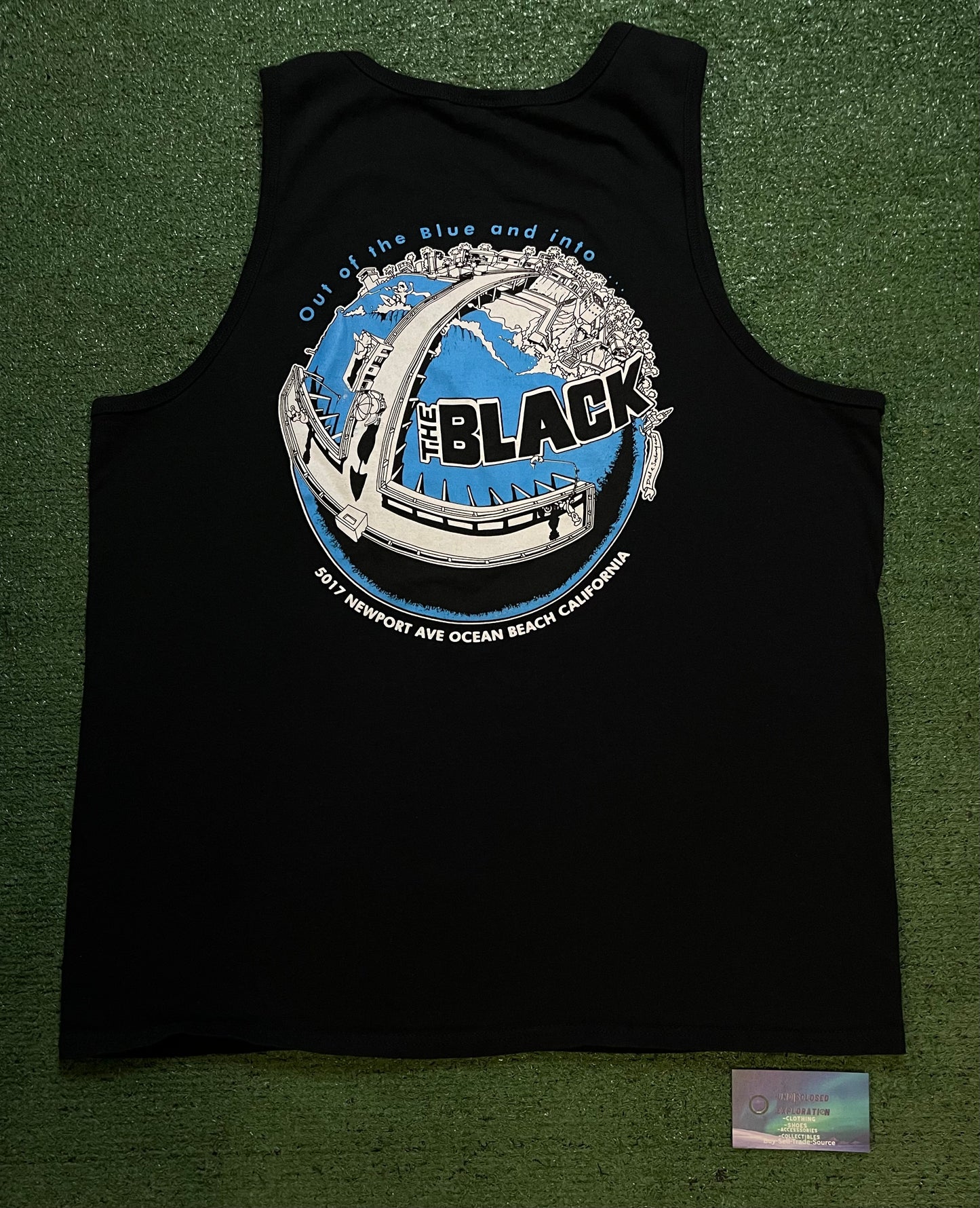 The Black ocean beach California tank top