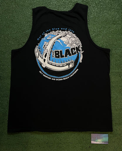 The Black ocean beach California tank top