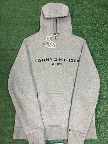 Tommy Hilfiger grey embroidered hoodie