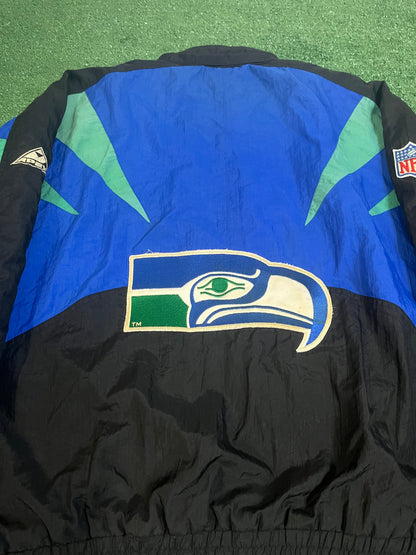 Vintage Seattle Seahawks 1990s Apex One Jacket NFL Football Coat