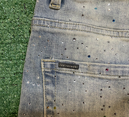 Serenede light wash rhinestone jeans