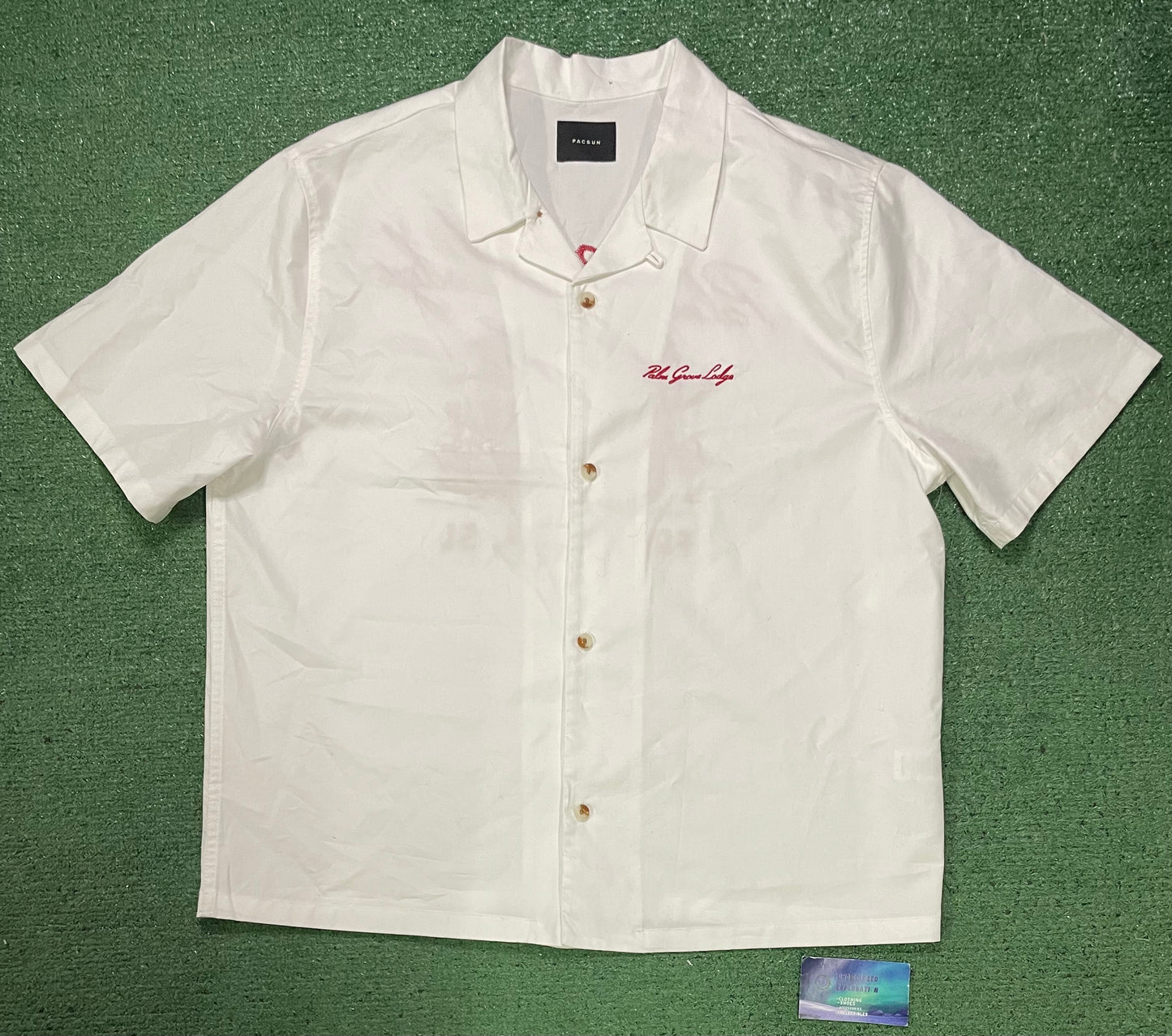 Palm grove lodge white button up