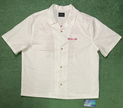 Palm grove lodge white button up