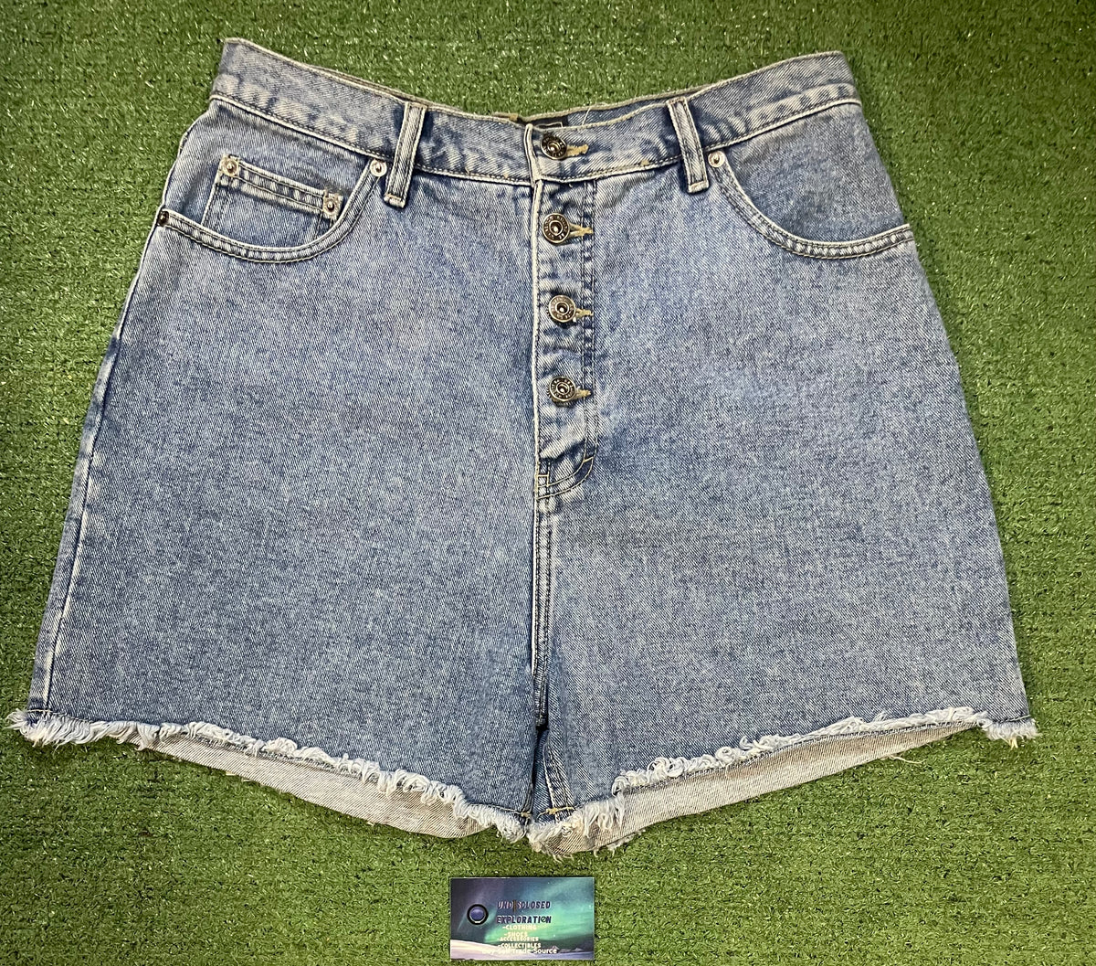 Route 66 light wash Jean shorts