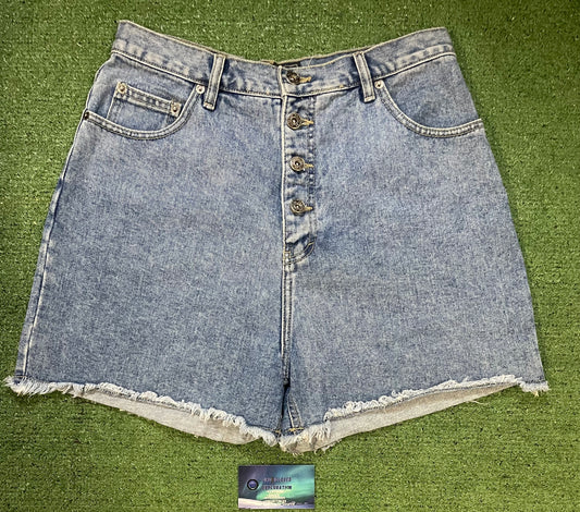 Route 66 light wash Jean shorts