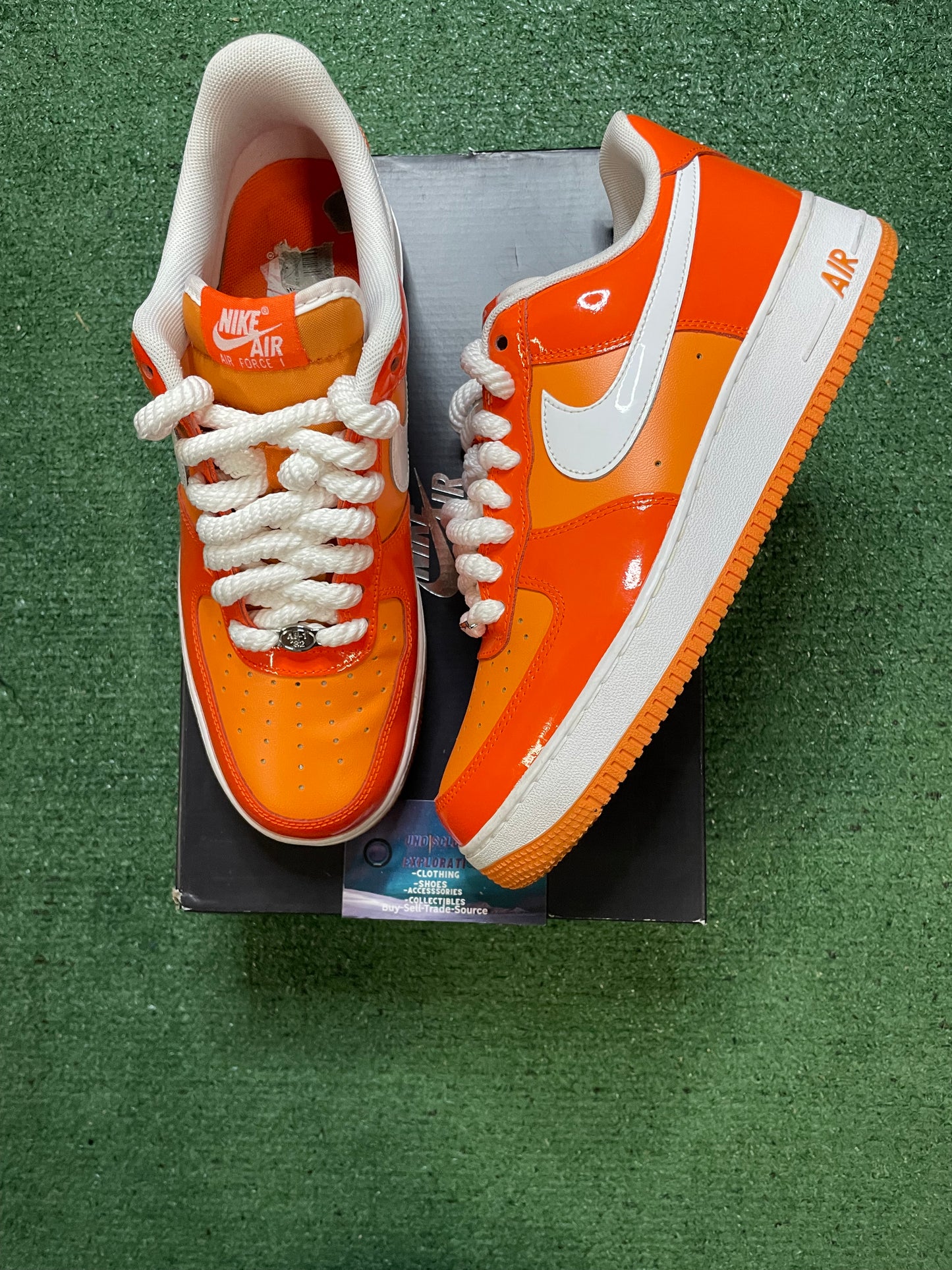 Nike Air Force 1 low orange white size 9.5men/11women