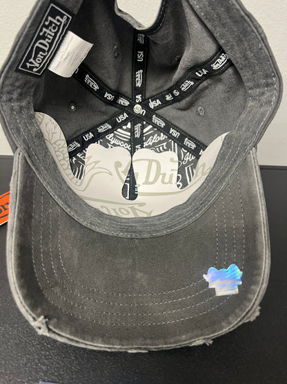 Von Dutch gray distressed hat
