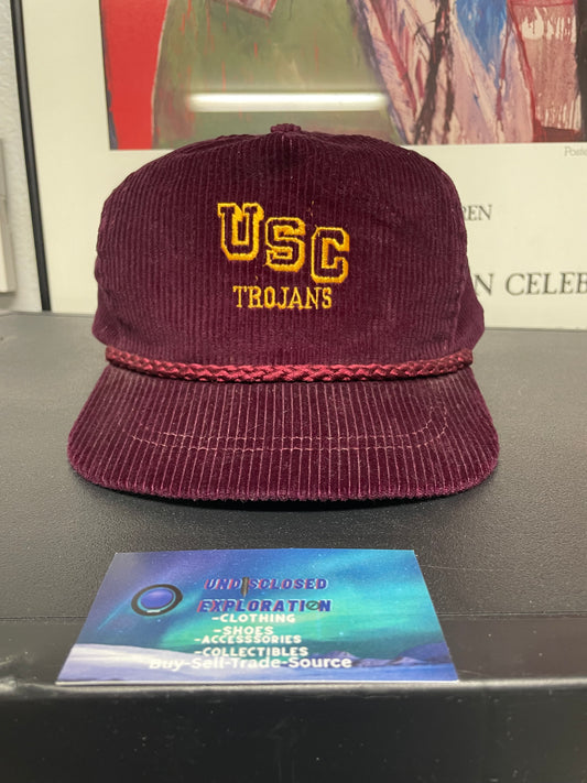 Vintage 1980s USC Trojans corduroy hat