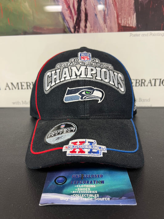 vintage Reebok Seattle Seahawks 2005 NFC Conference Champions locker room hat